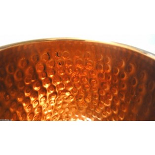 SET LOT of 6 - 100% Copper 300 ml Hammered Drinking Glass Cup Tumbler Mug - Ayurveda Health Yoga